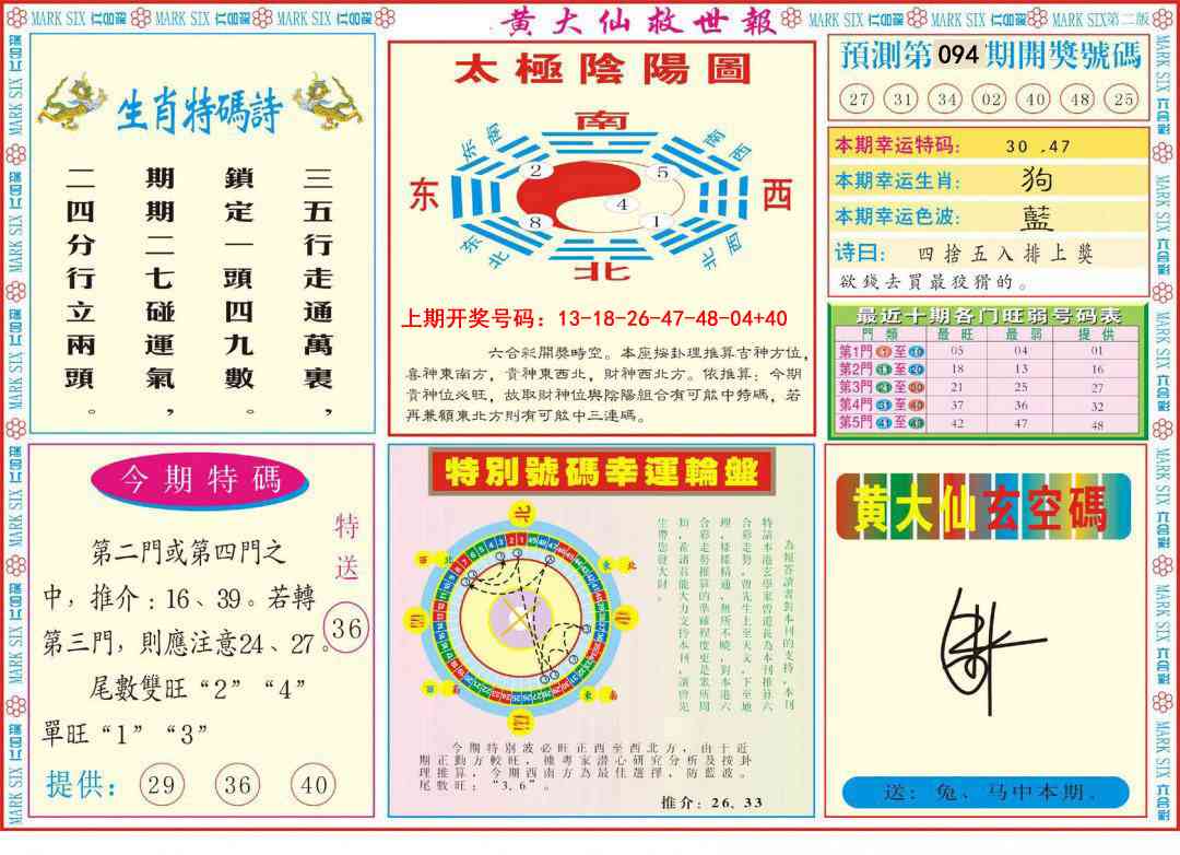 094期新黄大仙救世B[图]